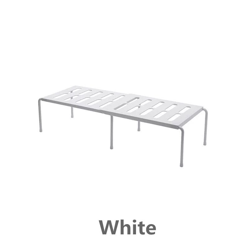 Home Closet Organizer Storage Shelf for Kitchen Rack Space Saving Wardrobe Decorative Shelves Cabinet Holders: White