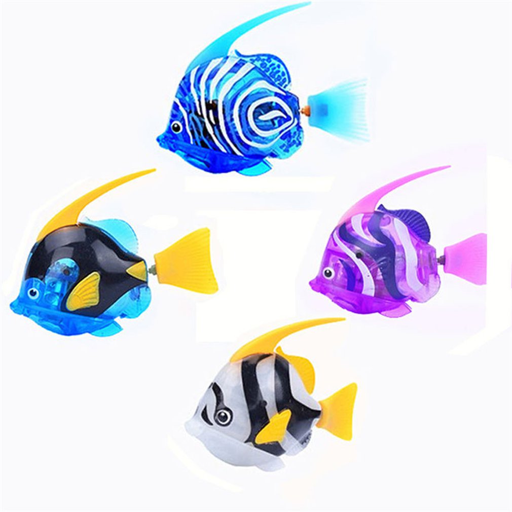 Drôle nager poisson électronique activé batterie alimenté jouet de bain poisson robot animal de compagnie pour réservoir de pêche décoration animaux de compagnie poissons