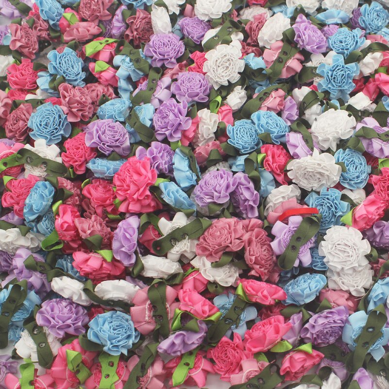 Cinta de satén hecha a mano para niña, bolsa de zapatos para el pelo, vestido, scrapbooking, accesorios artesanales, 3cm, 10 Uds.