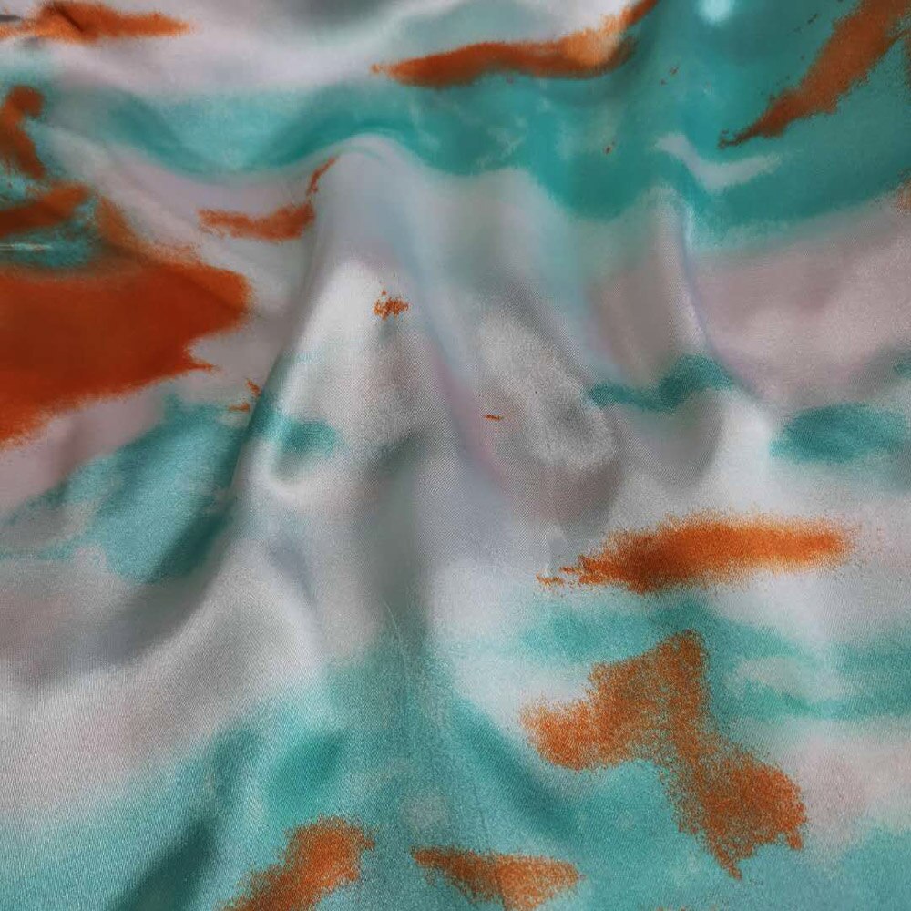 Blødt håndværk satin foring stof blank ombre tissue tilda diy tørklæde bånd dekorationsstof