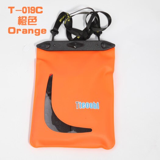 Tteoobl multifunktionelle diverse vandtæt taske stort volumen undervands tør posetaske udendørs dykning strand svømning snorkling: Orange