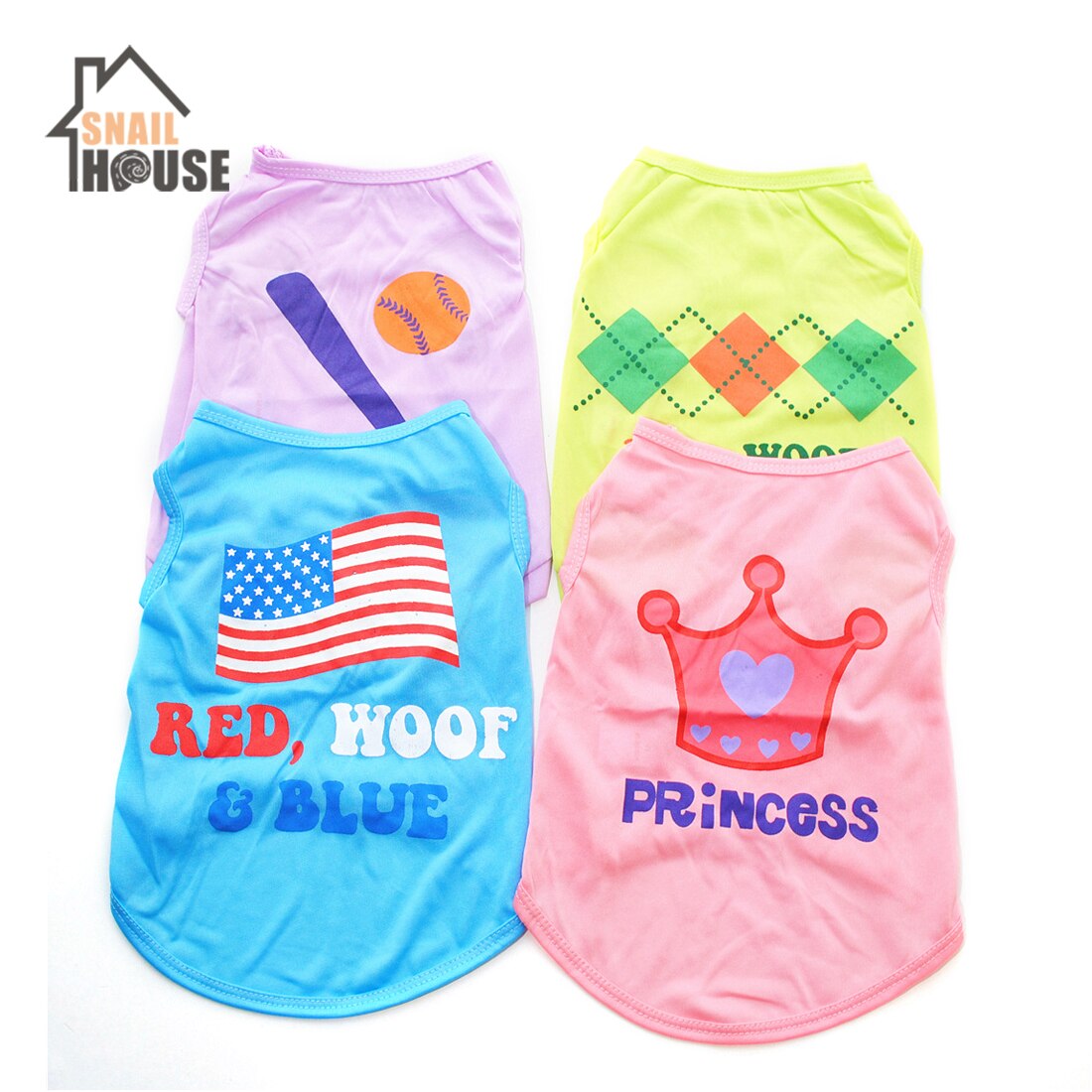 Snigelhus söt mjuk valp hundkläder små hundar sommar billiga hundkläder väst valp t-shirt husdjur hund yorkies chihuahua hoodies