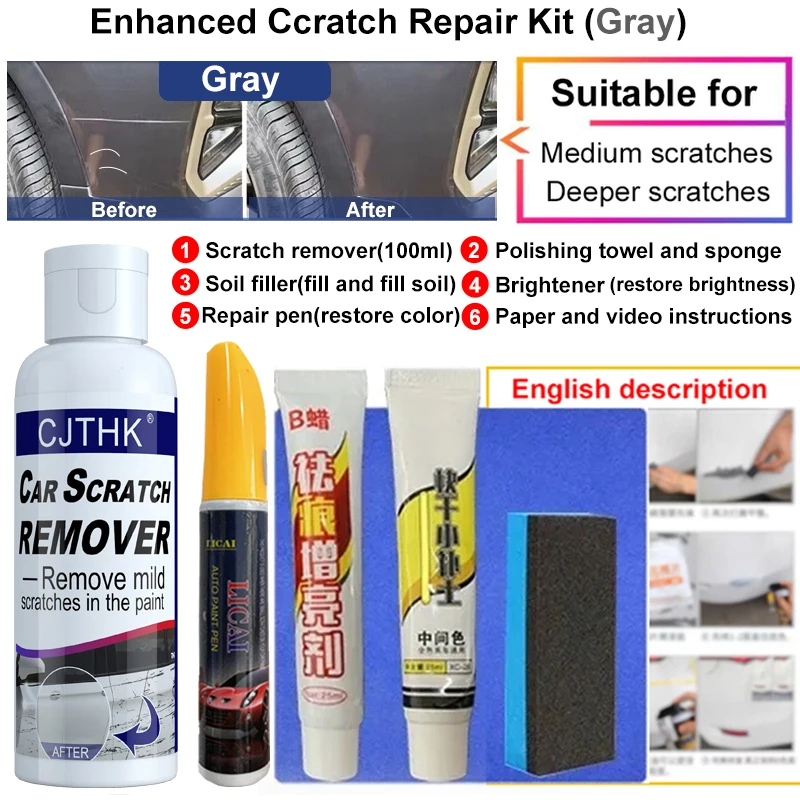 Auto Kras Remover Verf Care Tools Auto Swirl Remover Krassen Reparatie Polijsten Auto Body Slijpen Compound Anti Kras Wax: Goud