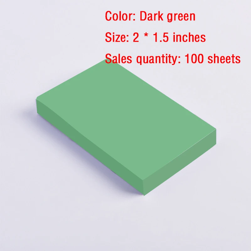 100 Sheets Sticky Notes 1.5x2 Inches Posted Self Sticky Notes Pad Its Planner Memo Stickies Student Office Writing Stationery: Red