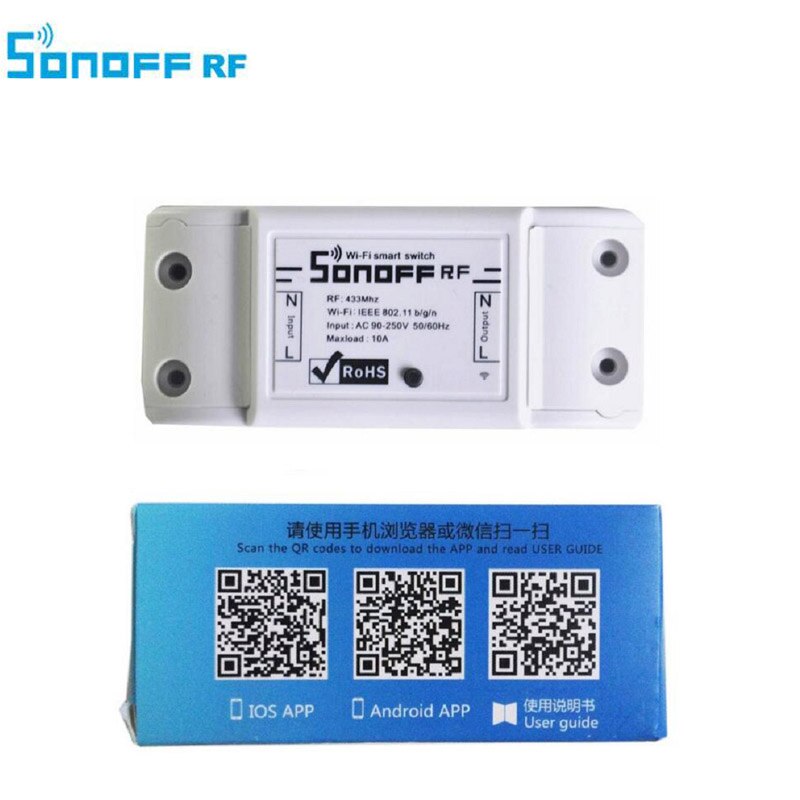 Sonoff rf Afstandsbediening Schakelaar 1 Gang 2 Way, RF433 Slimme Schakelaar, draadloze afstandsbediening touch light switch
