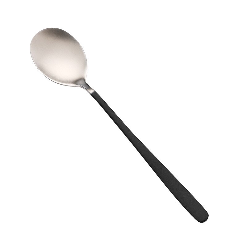 Photo Photography Background Props Black Silver Gold Tableware Set Spoon Fork Knife Set for Fine Western Food: Silver Spoon