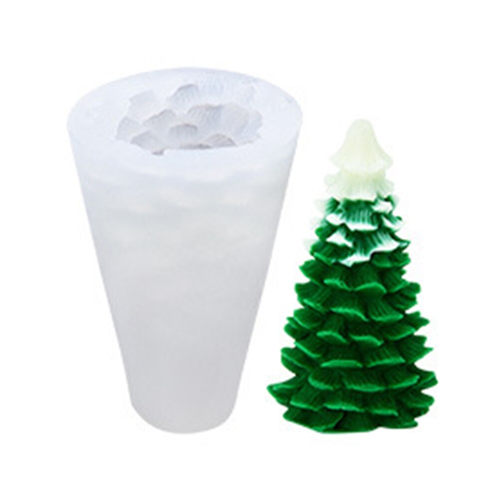 Albero di natale 3D stampo in silicone albero di pino di natale stampi per candele sapone argilla tariffa decorazioni per torte fai da te stampi da forno stampo per natale fai da te: b