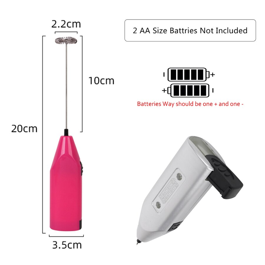 Milk Foamer Coffee Whisk Mixer Electric Blender Egg Beater Mini Frother Handle Stirrer Cappuccino Maker Cooking Tool (1 Pack)