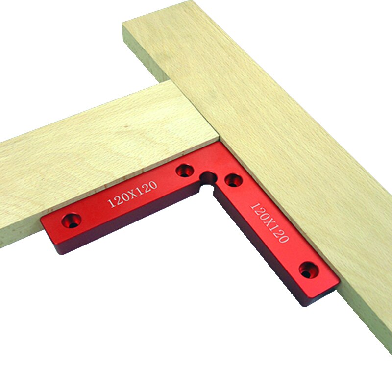 120X120Mm Aluminium Pleinen Haakse Heerser 90 Graden Positionering L Blok Vierkante 4.7 &quot;X 4.7&quot; Houtbewerking Timmerman Gereedschap