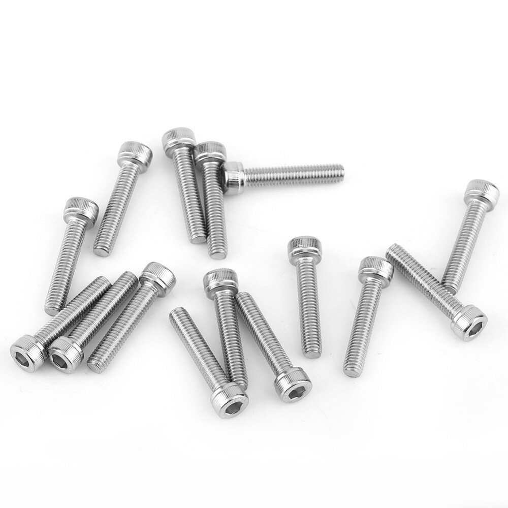 M3-M8 304 Stainless Steel Screw Bolt Nut Hex Socket Cap Head Screws with Hex Nut Washers Assortment Kit parafuso