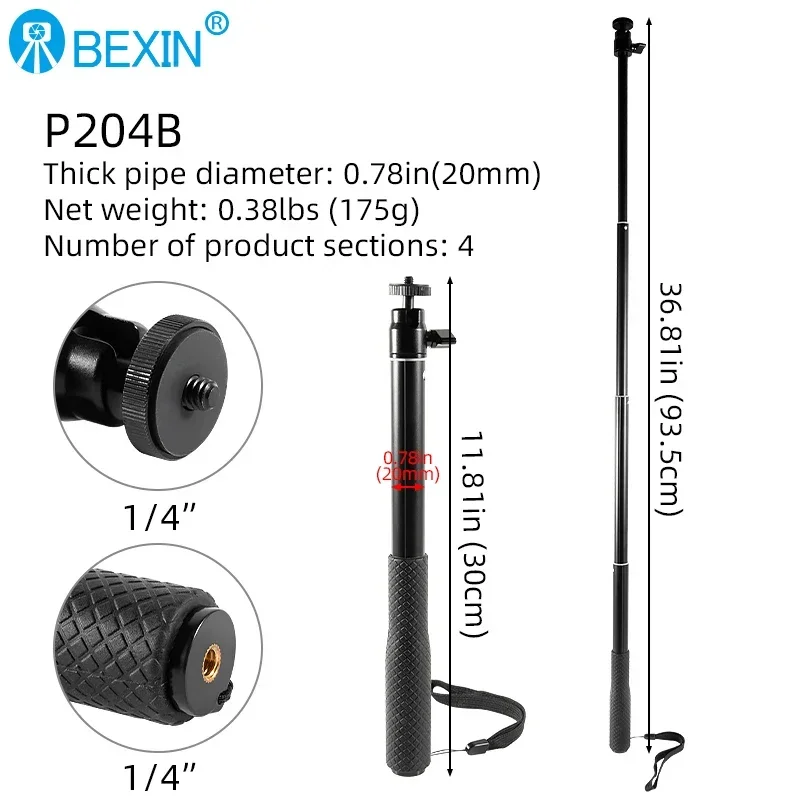 BEXIN Asta adattatore stabilizzatore per barra portatile Treppiede monopiede regolabile Prolunga per tubo di prolunga per colonna centrale Asta telescopica: Viola