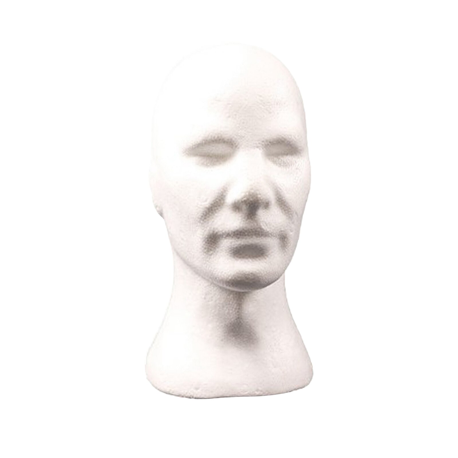 Manlig frigolit huvud 12.6 tum man skyltdocka manikin skum huvuden peruk hållare hörlurar hattar glasögon display stativ