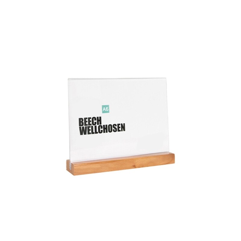 Wooden Table Number Sign Accessories Decorative Suppplies for Kids&amp;Adults DIY Pad with Simple Name Stand: A6 B