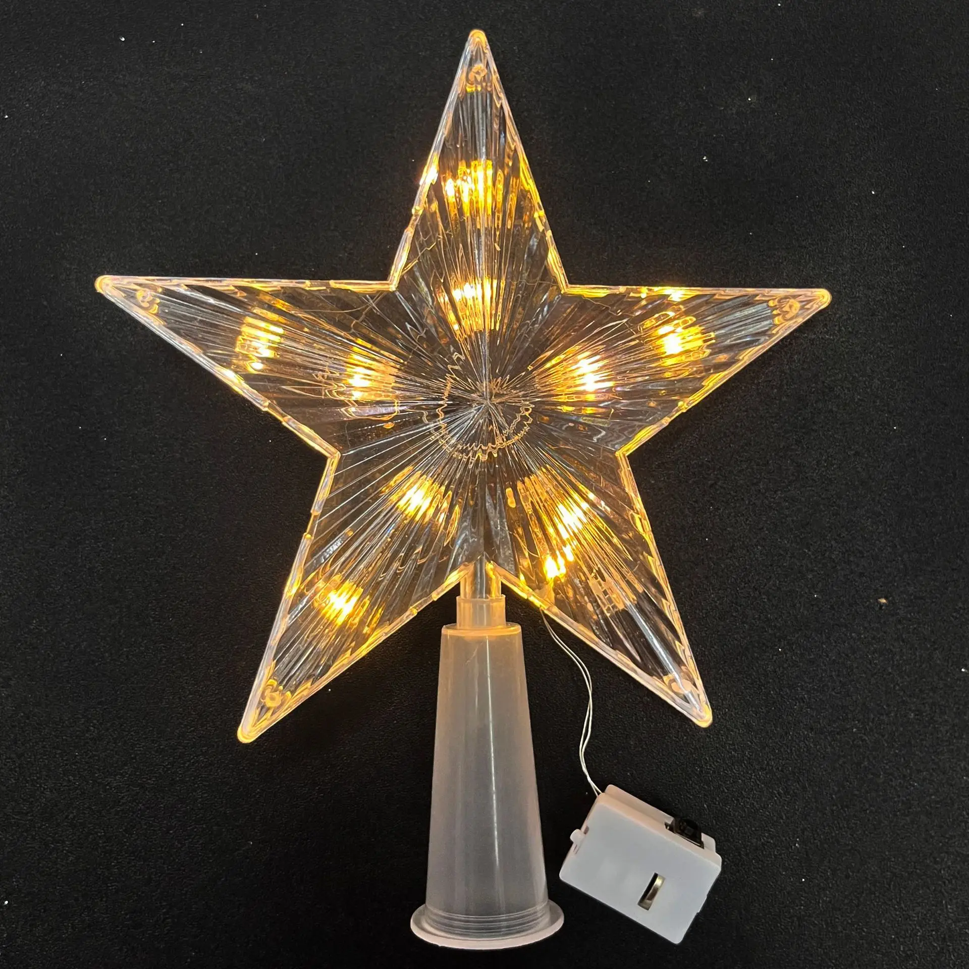 Weihnachten Stern LED Nachtlicht Weihnachtsbaum oben fünfzackigen Stern Lampe Hochzeit Party Garten Weihnachten Dekoration Leuchtende Lieferungen: M / Tiefe Saphir