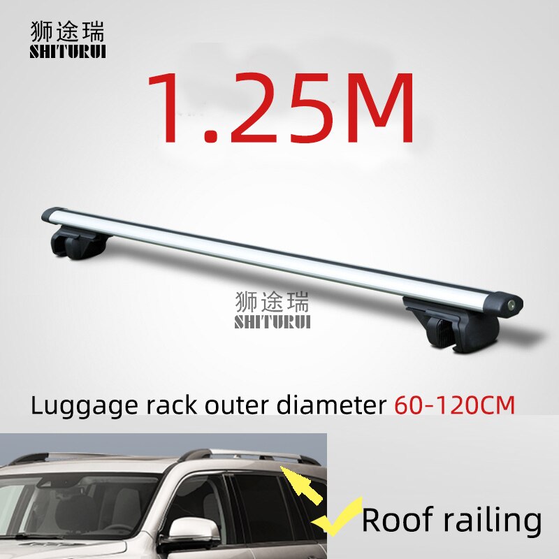 Universal 135CM Car Roof Racks Cross Bars Crossbars 75kg 150LBS For Great Wall HOVER HAVAL h9 h2 h3 h4 h5 h6 h7: 2 PCS Silver 125