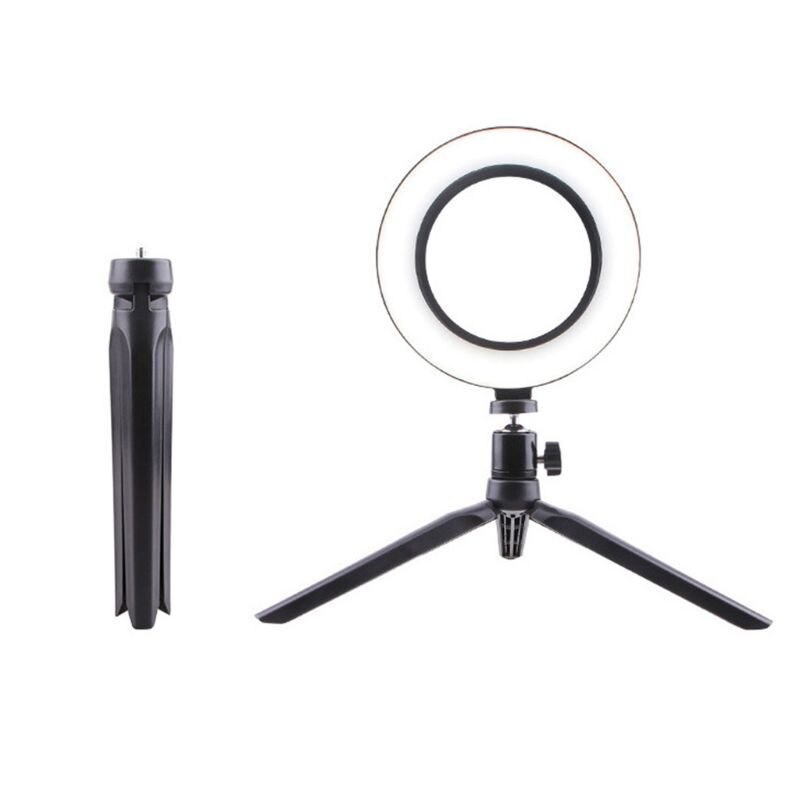 Verstelbare Statief Selfie Ring Licht Met Telefoon Houder Mini Led Camera Ringlicht Voor Video Fotografie Compatibel