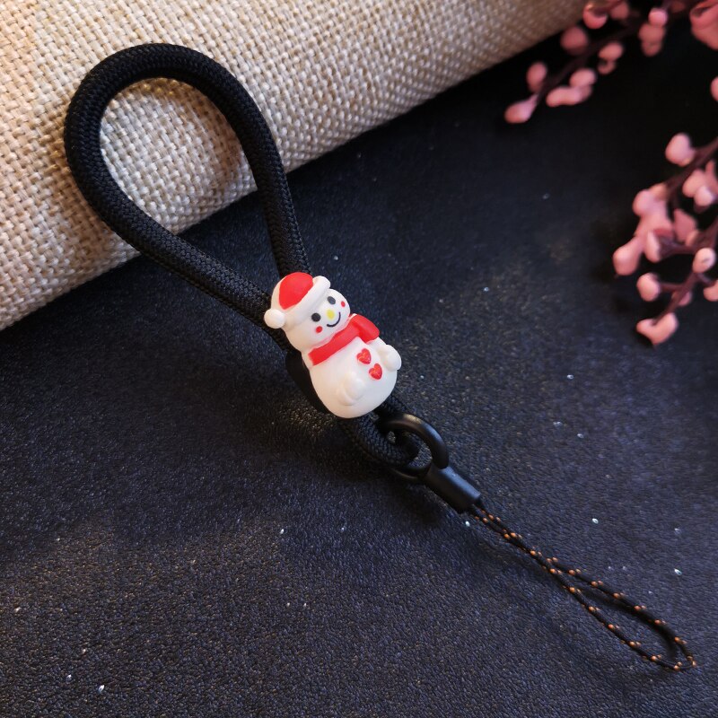 Mobile phone Santa Claus&#39;s Day ornaments cartoon cute hand-woven strong and durable mobile phone shell lanyard: 10