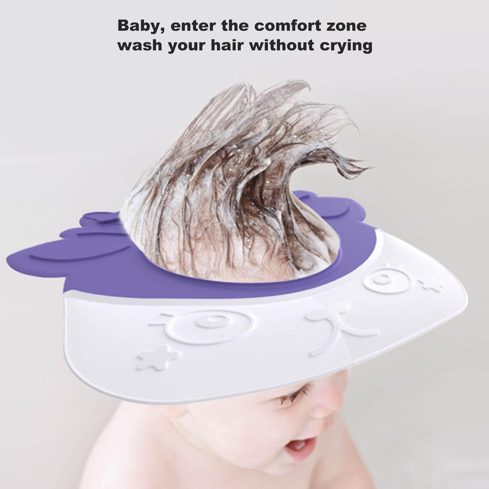 Leuke Baby Shower Cap Beschermende Verstelbare Shampoo Hoed Kinderen Waterdichte Cap Babybaden Bescherm Ogen Oren Hoed