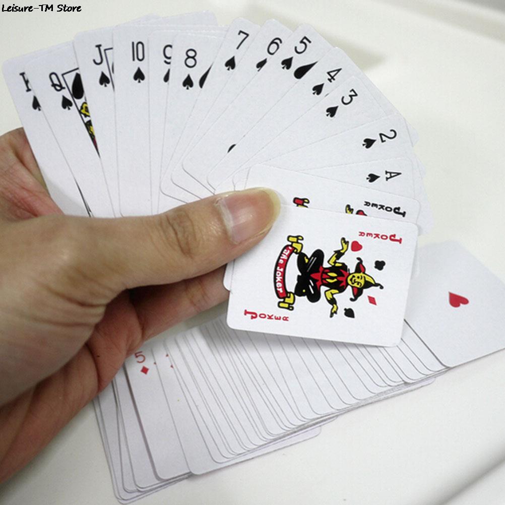 Mini juego de cartas de póker para toda la familia, juego de viaje de 5,3x3,8 Cm