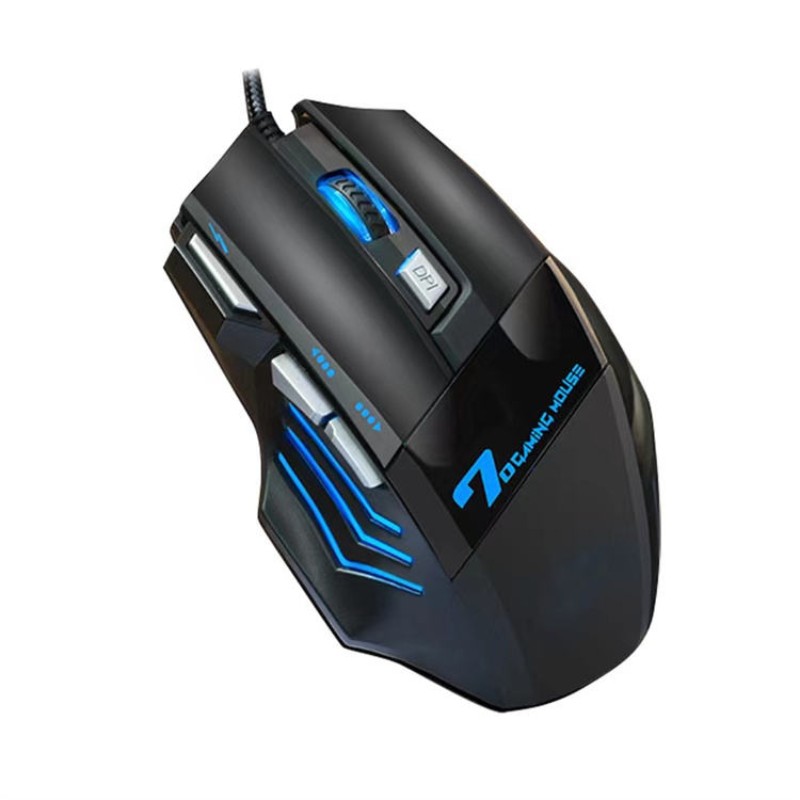 Mechaniczna przewodowa mysz do gier X8 7 klawiszy Przewodowa ergonomiczna mysz Podświetlana RGB Świecąca mysz USB 800/1200/1600/3200 Dpi Gaming Mouse