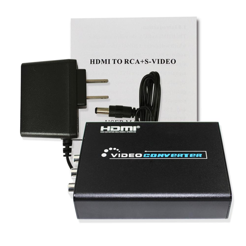 HDMI a AV Svideo CVBS L/R convertidor de vídeo adaptador conmutador compatible con 1080p 3RCA PAL/NTSC para TV decodificador de DVD Blue-Ray