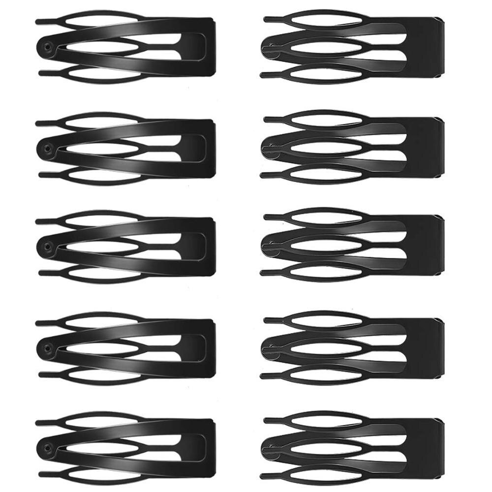Pinzas para el pelo de doble agarre, pasadores de Metal a presión, herramientas de peinado para mujeres y niñas, accesorios para el cabello, 10 Uds.