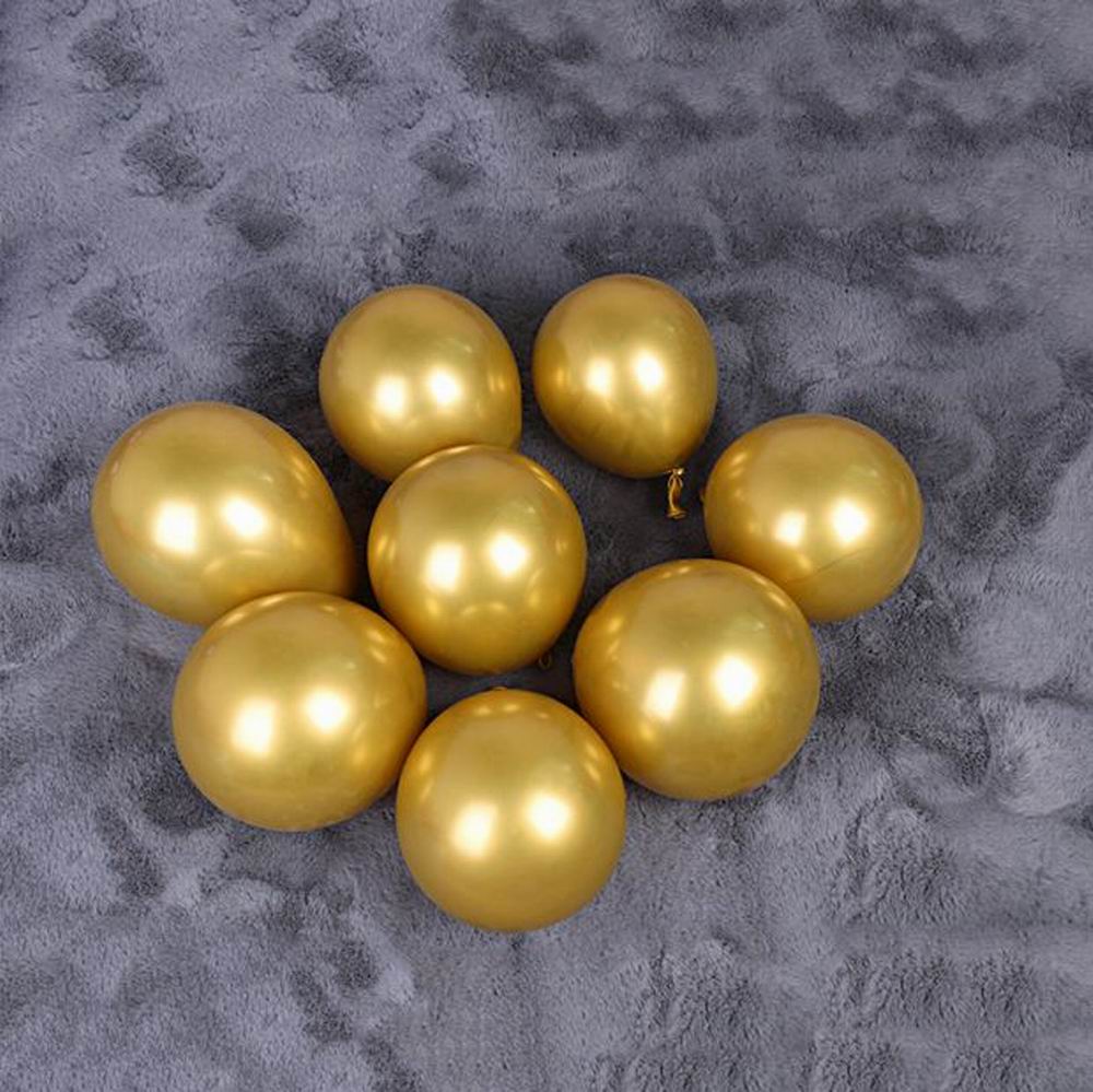 Globos metálicos de helio para boda, de 5 pulgadas, color dorado, plateado, azul, rosa y verde, de látex y cromado, 30 unids/lote