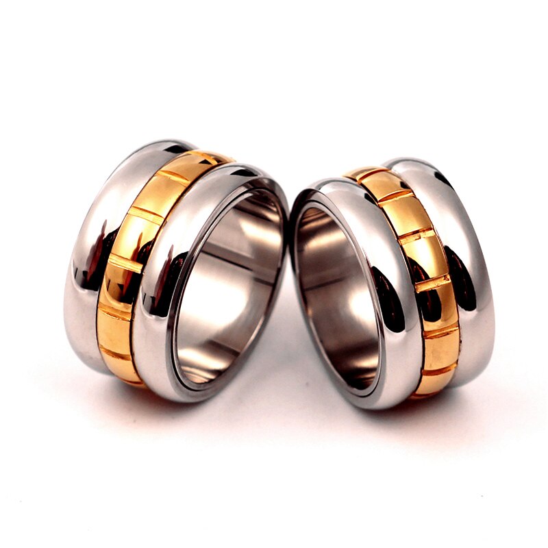 MOREDEAR – bague pour homme et femme, en acier inoxydable, 14kgp 316L, 12mm de largeur, nouvelle , directe