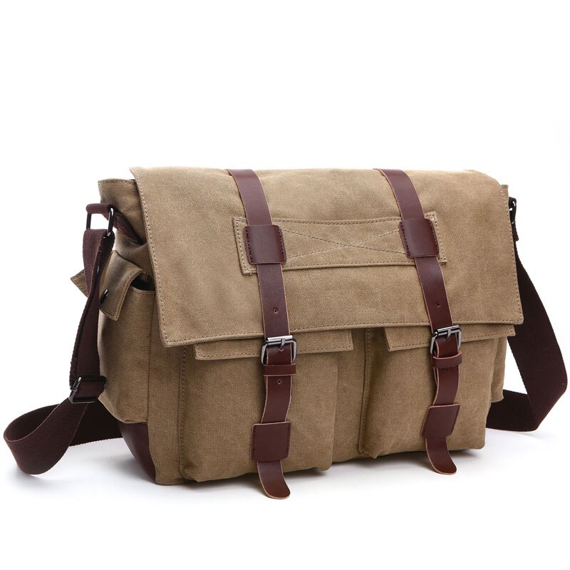 Leisure Canvas mannen Aktetas Tassen Gegarandeerd Man Schoudertas Mode Business Functionele Messenger Bag