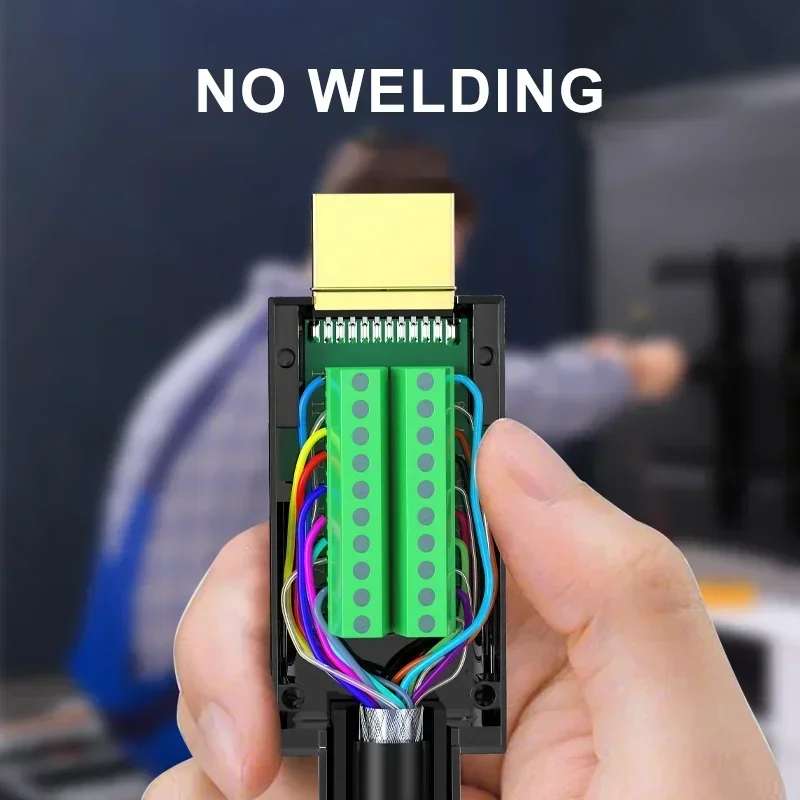 HDMI Soldeervrije stekker Mannelijke kopconnector Keystone HDMI-compatibel V2.0 Lassen Vrouwelijke connectoren 4K HD Lijnreparatie DIY-adapter