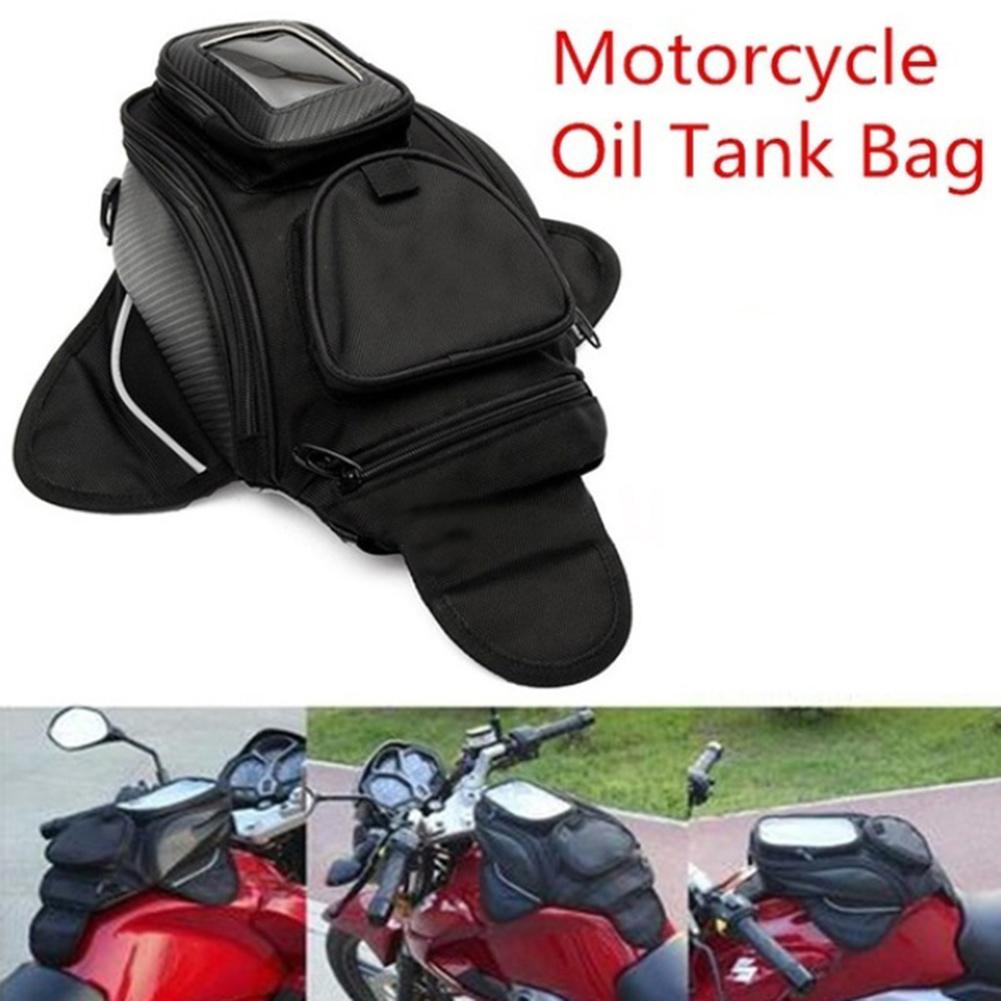 Vandtæt magnetisk motorcykel motorcykel olie brændstoftank taske telefon sadeltaske pakke