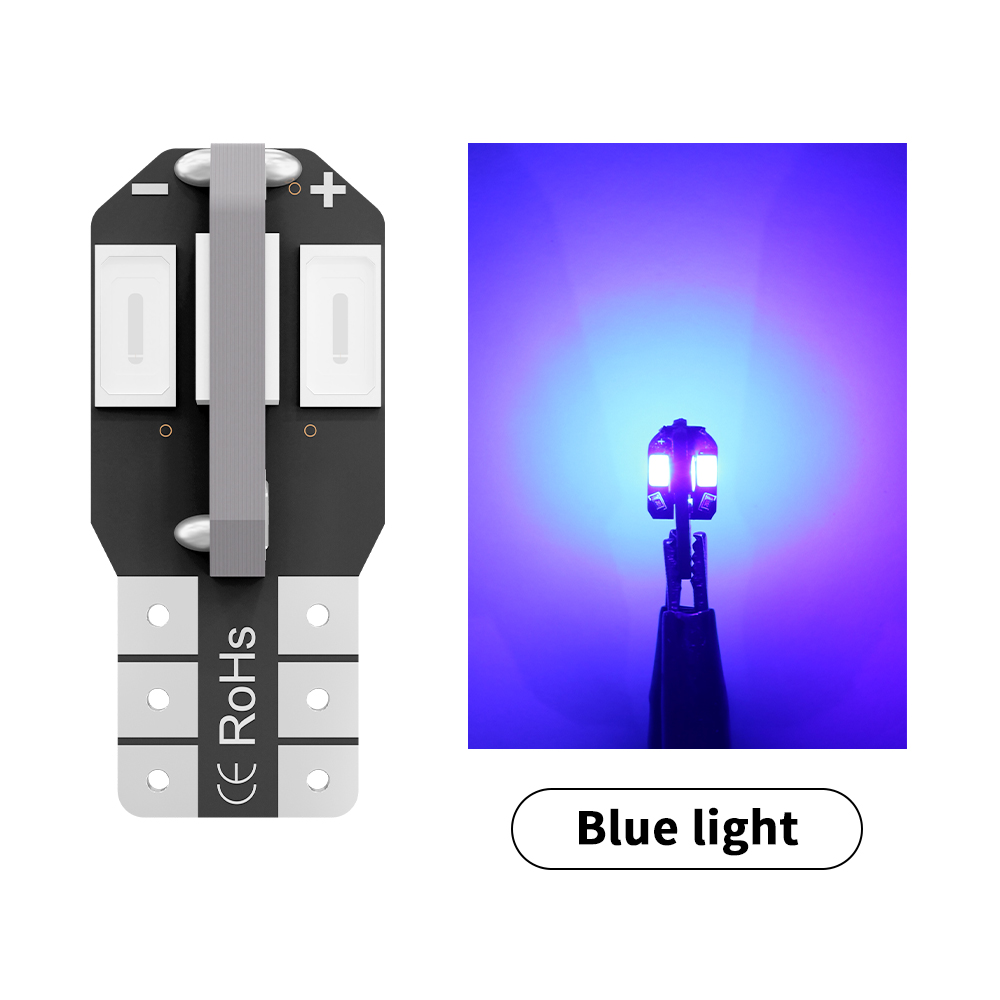 2x t10 w5w canbus led polttimo 8 smd 5630 194 automaattinen välys kiilan puoleinen takaluukun valo 12v 6000k lukuvaloa ei virhettä valkoinen punainen: Sininen