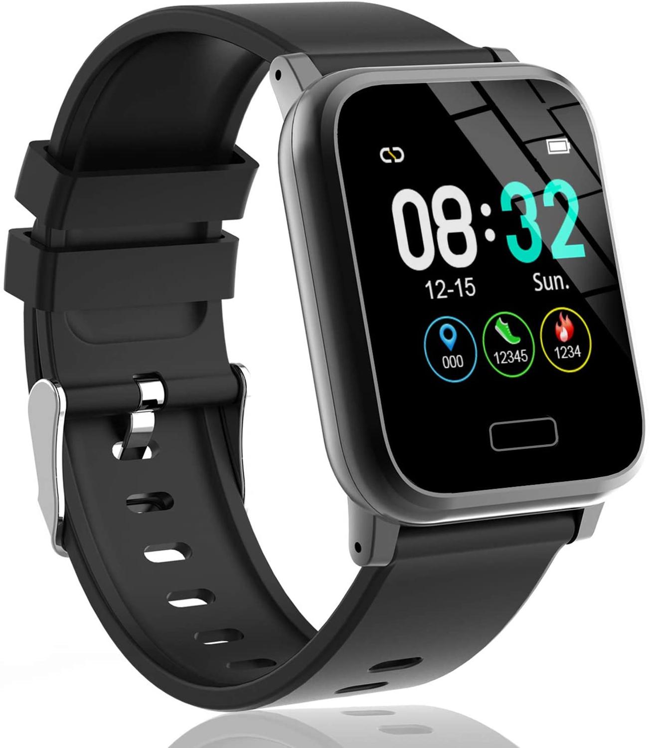 L8star Fitness Tracker Heart Rate Monitor IP67 Waterproof Activity Tracker Sports Mode Pedometer Smart Wrist Band IOS Android: Black