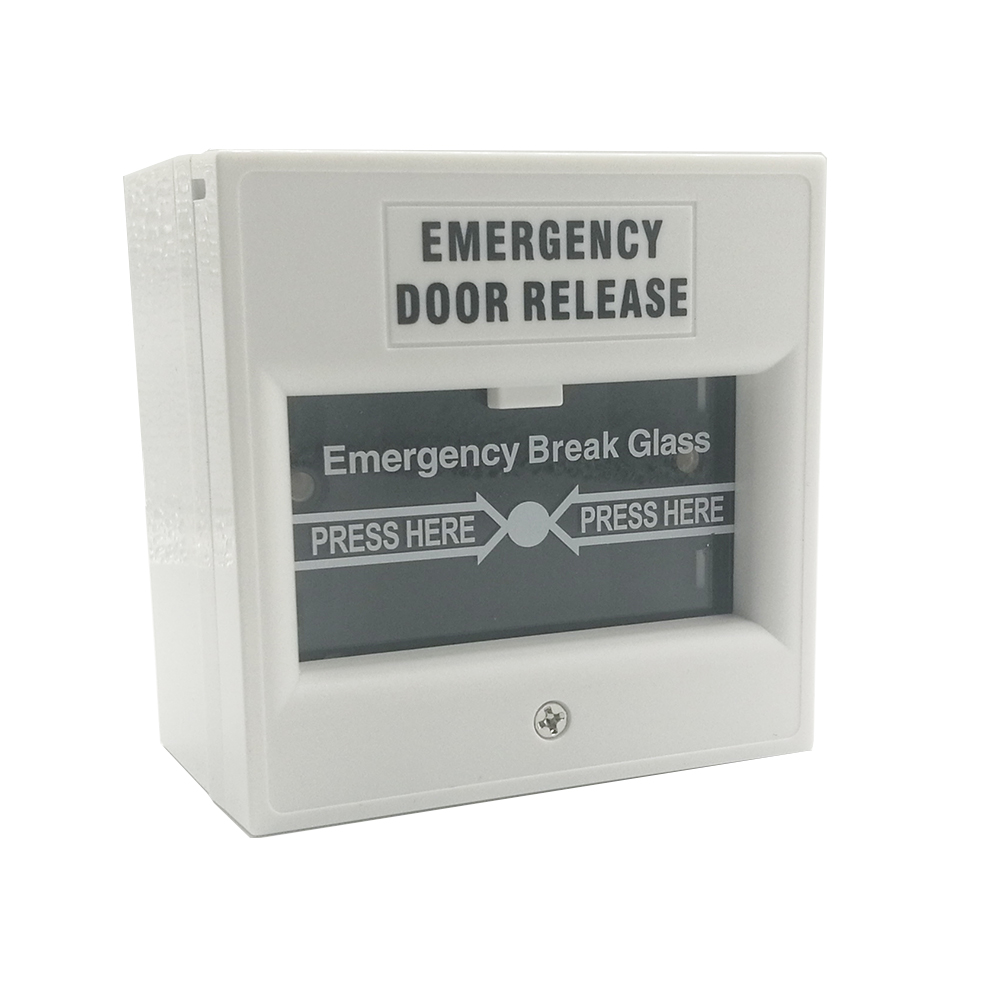 Glass Break Alarm Button Fire Alarm Emergency Door Release Switches Exit Release Switch: white