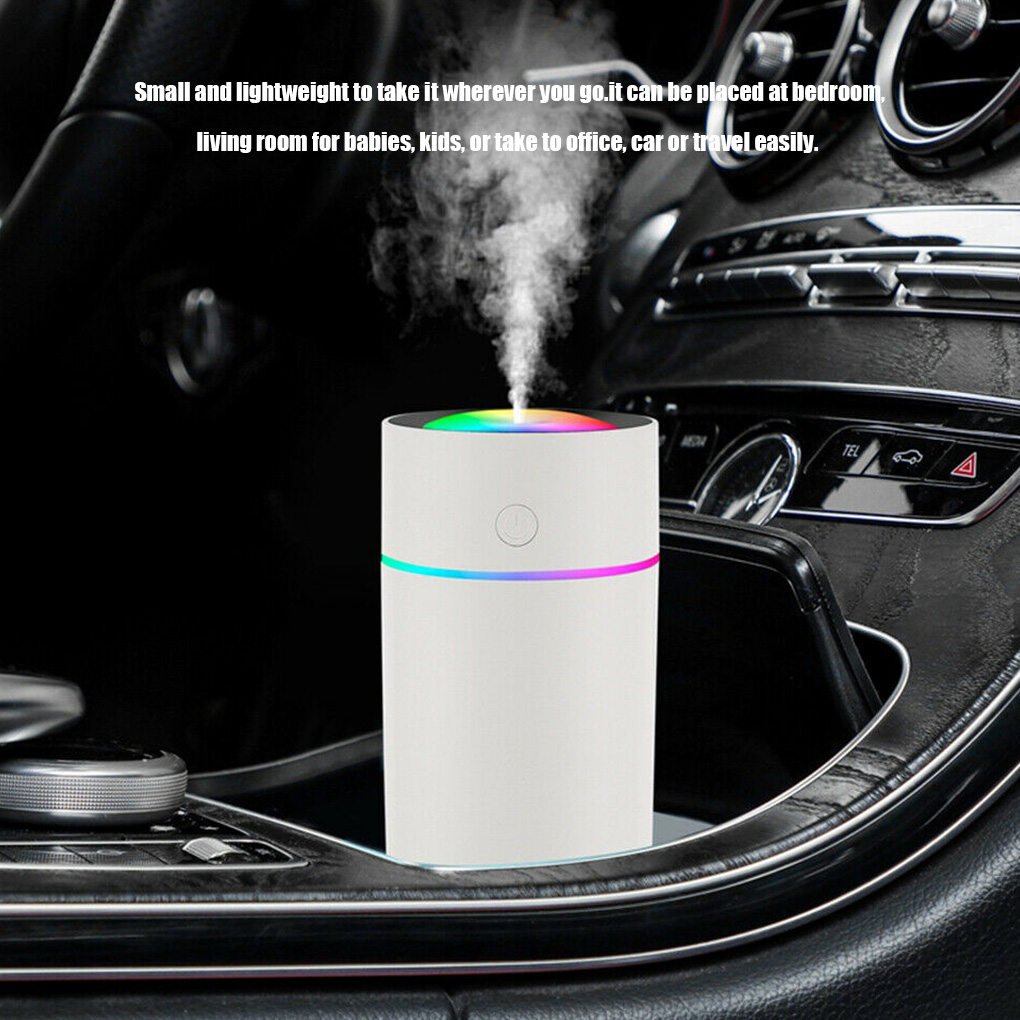 Ultrasonic Mini Air Humidifier 340ml Aroma Essential Oil Diffuser Houshold Car USB Fogger Mist Maker With LED Night Lamp