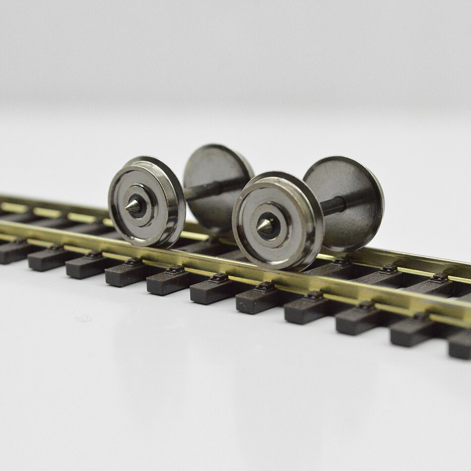 4pcs Diorama HO 1:87 Metal wheels for Model Train Railway Layout DIY Accessories DC Modeling Building Kit