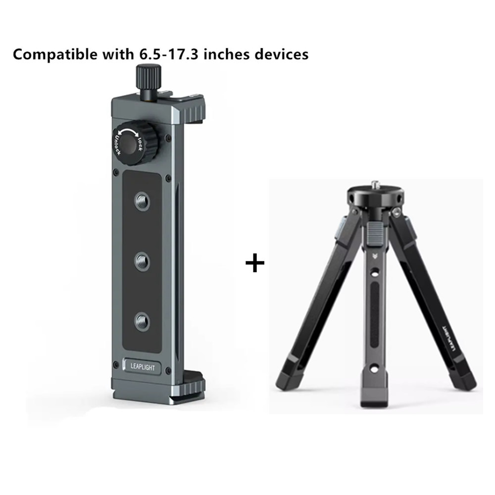 2025 Upgrade Tablet Houder Klem voor iPad pro air mini 2 3 4 Universele Clip Statief Mount voor iPhone 4.7 "-12.9" De meeste Tablet: Zilver