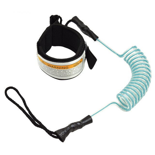 Laisse de cheville pour planche de Surf 55.5CM, élastique enroulé, planche de Paddle, corde de jambe, planche de Surf, sangles de sécurité: Foot rope-Blue