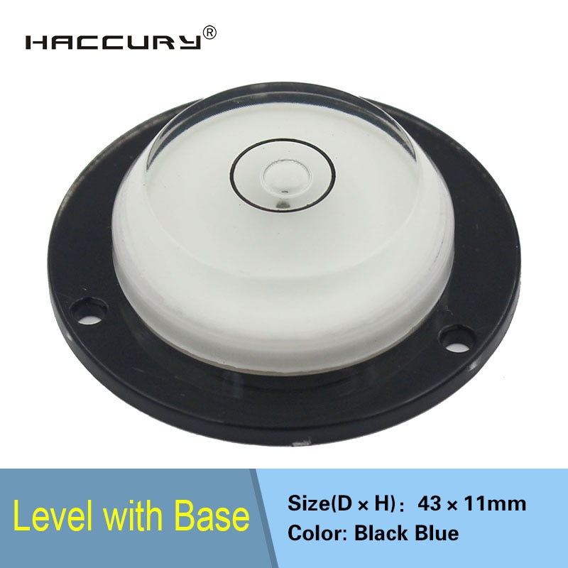 HACCURY Mini spirit level bubble levels burbuja nivel spirit level bubble with base and Mounting Holes 43x11mm