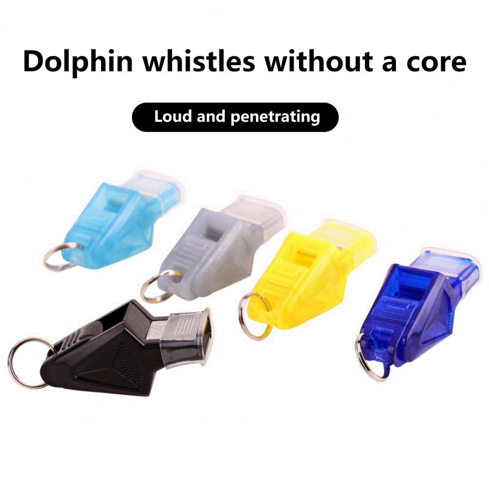 Multifunctional game whistle imitating dolphin shape, prevent loss, lightweight referee whistles for training.