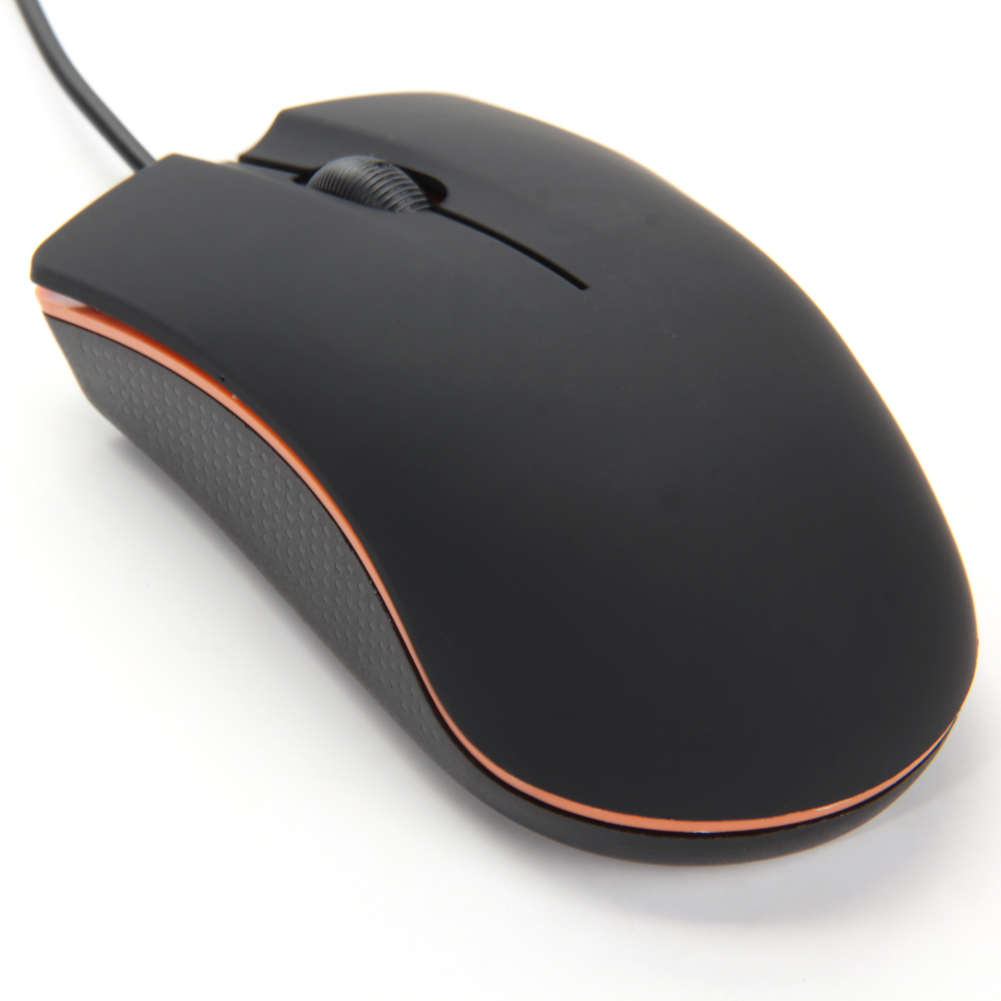 USB Wired Optical Mouse Ergonomic Gaming Mouse with 1200 DPI Precision Control and Customizable Buttons for PC Gamers