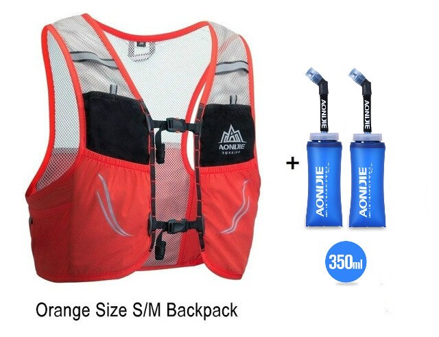 AONIJIE-Chaleco de hidratación ligero C932, bolsa para deportes al aire libre, senderismo, Maratón, 350ml: orangevest SM 2Flask