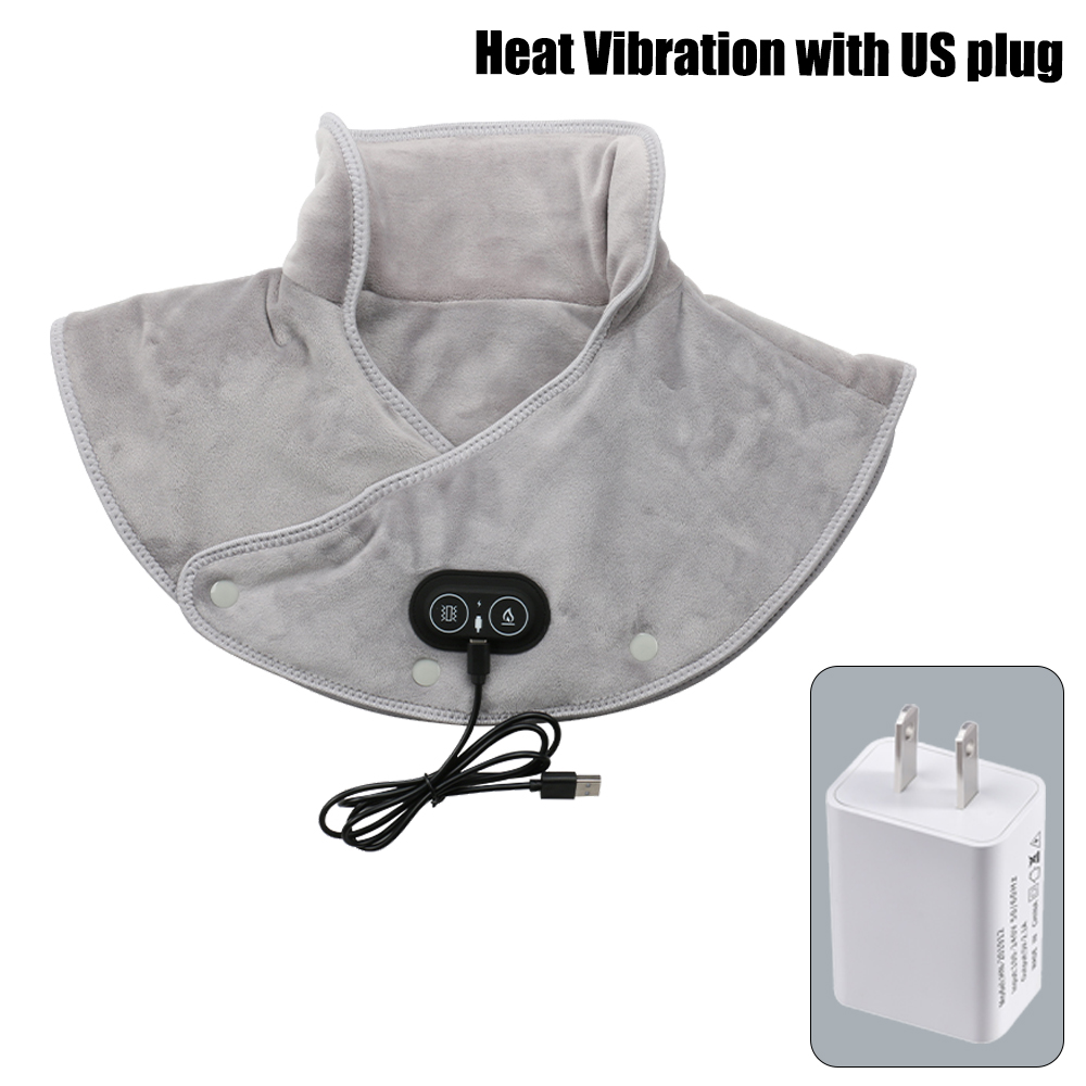 Elektrische verwarming Sjaal Verwarmd kussen voor nek Schouder Ruggewricht Spierpijn Ontspannen Verlicht warm kompres Temperatuurregelaar: Ivoor