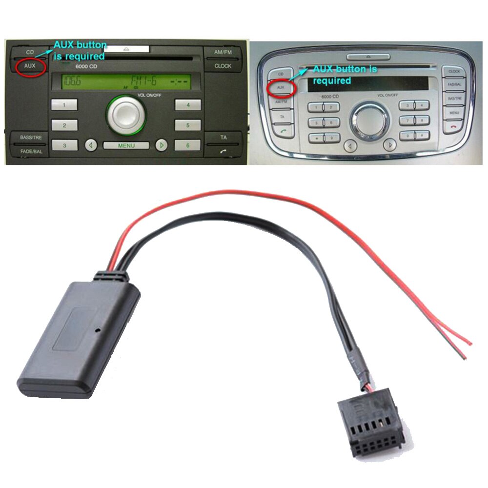 Car Radio Removal Tool Bluetooth Wireless 12-Pin AUX Module Set Material Durable For Ford Mondeo