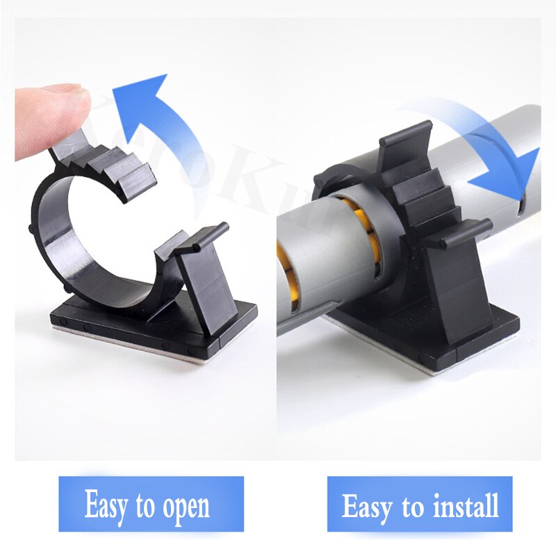 10 stücke Klebstoff Kabel Organizer Clips Tisch Kabel Verwaltung Einstellbare Kabel Halfter Für Auto PC TV Ladung Draht Spuler
