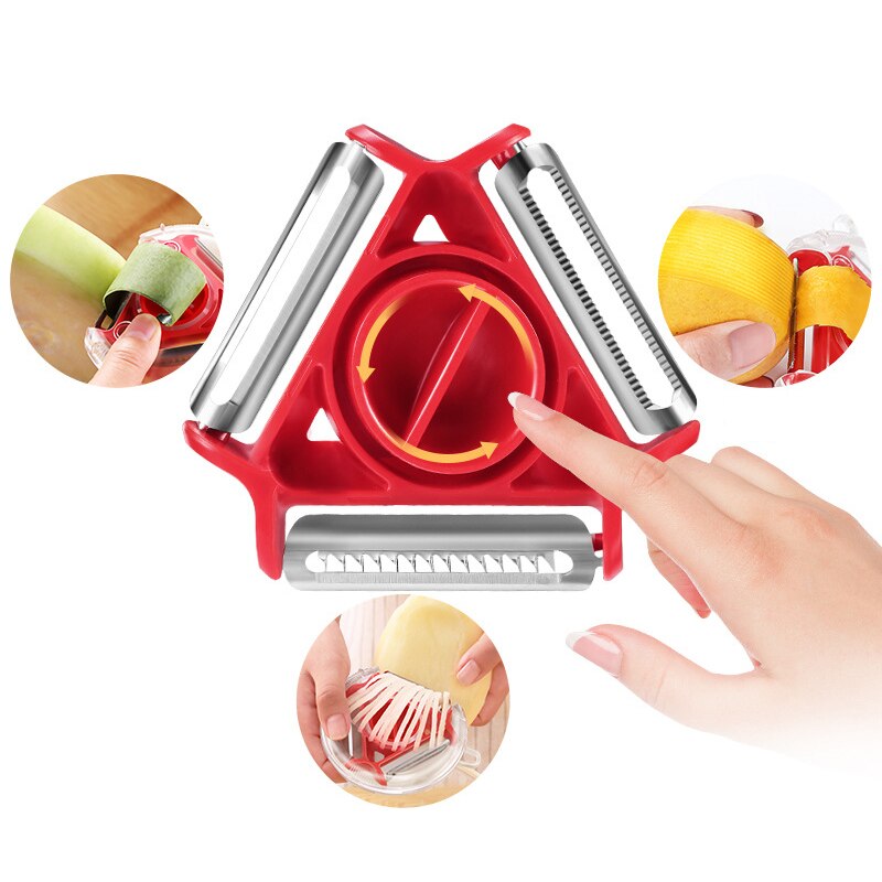 1-2pcs 3in1 Kitchen accessories Vegetable Peeler Potato peeler Carrot Grater Fruit cutter Tools Kitchen gadgets set convenience