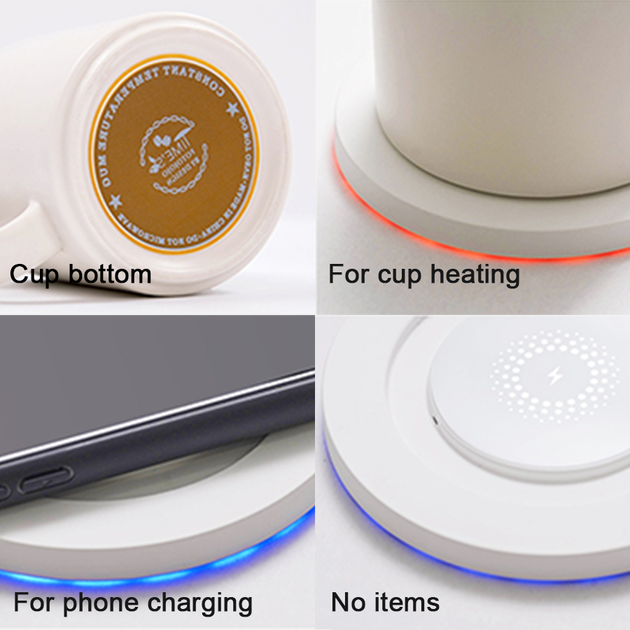 Für Sekretariat Heimat Tasse Wärmer Mit kabellos aufladen Basis Kaffee Becher Wärmer USB Tasse Heizung Auto-an/aus wasserdicht Thermostat