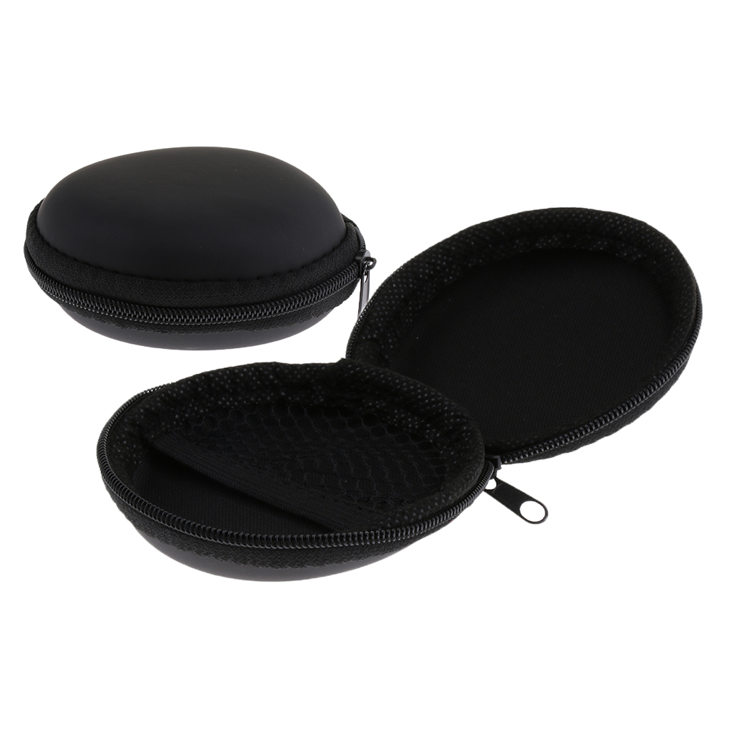 2 Stuks Canvas Ronde/Vierkante Box Case Organisator Voor Mic Toebehoren Opslag-Zwart