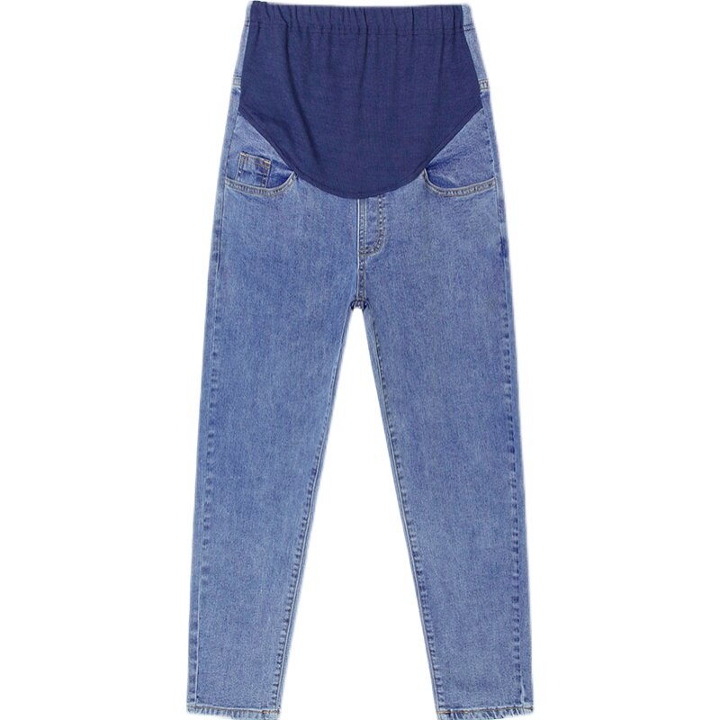 Pantalon en jean élastique pour femme enceinte, ample, baggy, pour loisirs, automne
