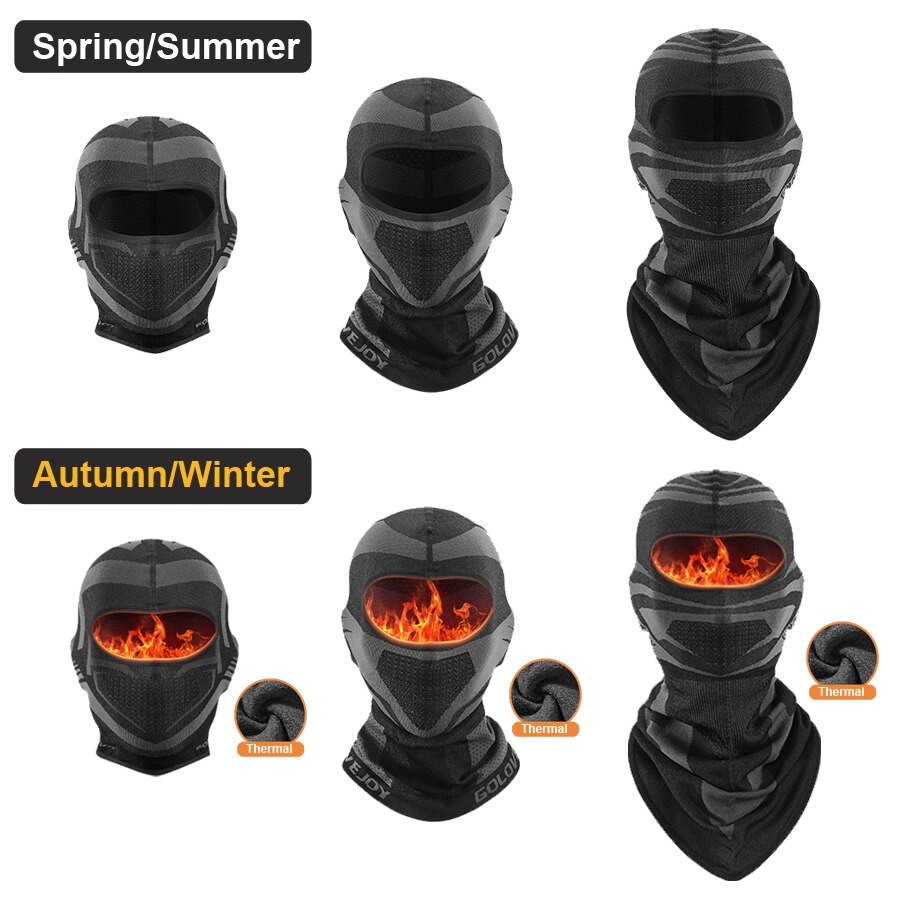 NEWBOLER Winter Thermal Cycling Face Mask Balaclava Head Cover Ski Bicycle Motocycle Windproof Soft Warm MTB Bike Hat Headwear